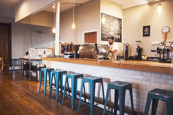 A modern coffee bar